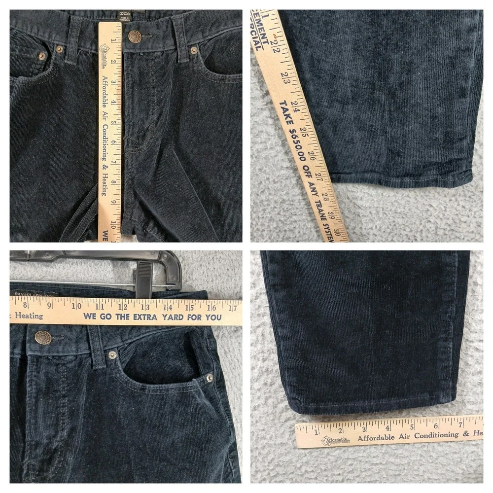 Banana Republic Slim Fit Corduroy Pants 32x30 Navy‎ Blue